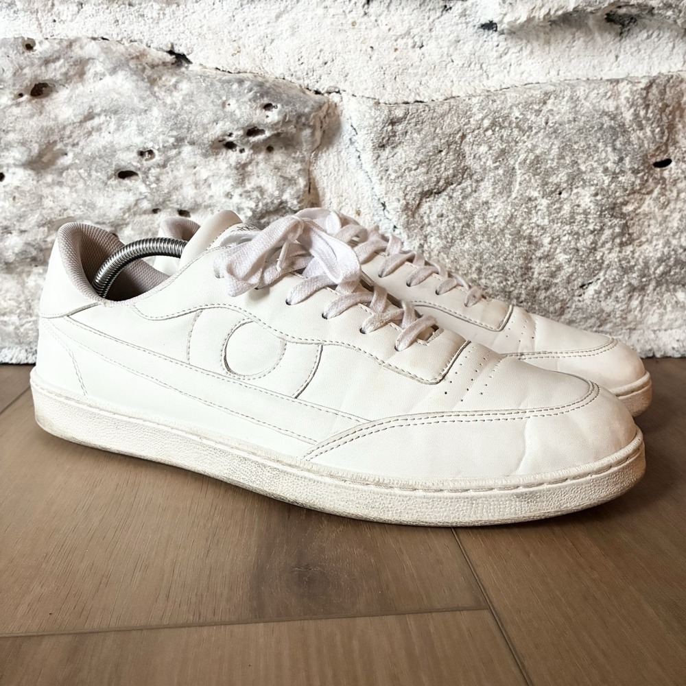 Oliver Cabell Vegan Leather 581 White Low Lace Up Sneakers Shoes Mens 46 US 12